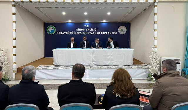 Saraydüzü'nde Muhtarlar Toplantısı yapıldı