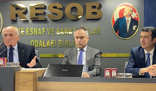 Rize’de Esnaf ve Sanatkârlar Odaları Birliği toplandı