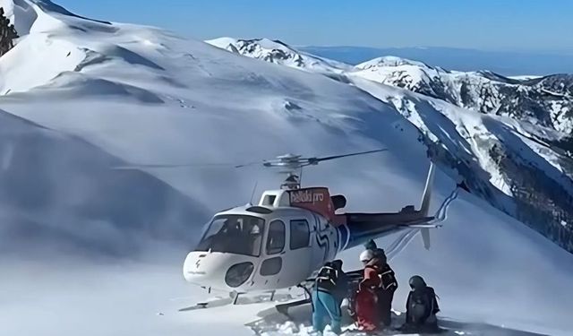 Kaçkar Dağları'nda "heliski" heyecanı devam ediyor