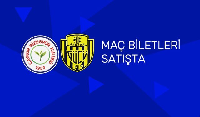 Çaykur Rizespor MKE Ankaragücü maç biletleri satışa çıktı