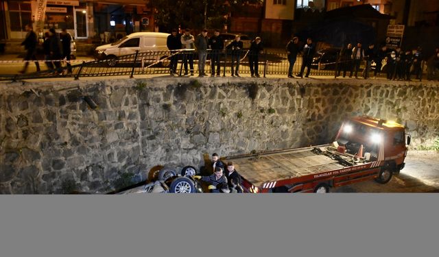 Ordu'da dere yatağına devrilen otomobildeki 2 kişi yaralandı