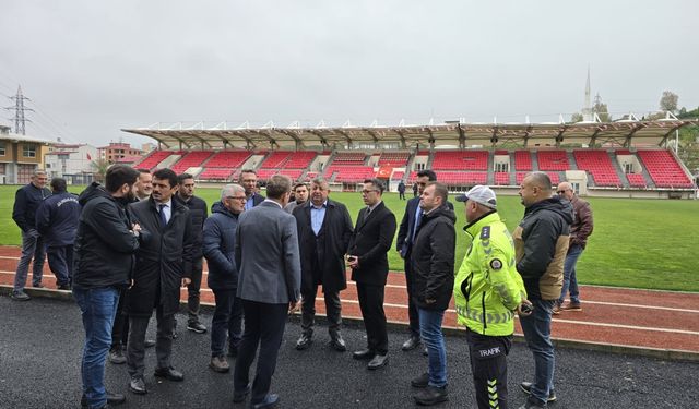 Bulancak Kaymakamı Koç, ilçe stadını inceledi