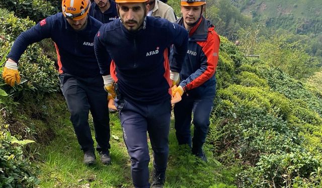 Rize'de ilkel teleferiğin sırma teline dolanarak düşen kişi hayatını kaybetti