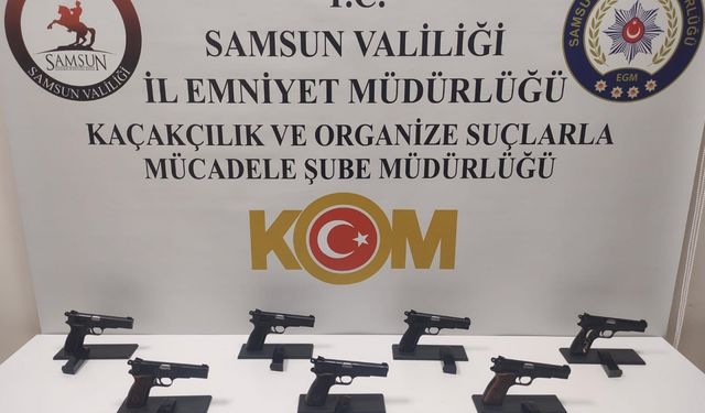 Samsun'da kaçak silah ticareti operasyonunda 3 zanlı yakalandı