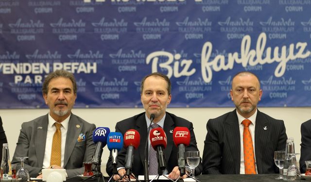 Yeniden Refah Partisi Genel Başkanı Erbakan, Çorum'da konuştu: