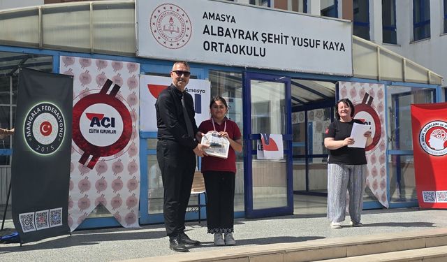 Amasya’da köy okulunda bestemşe turnuvası yapıldı
