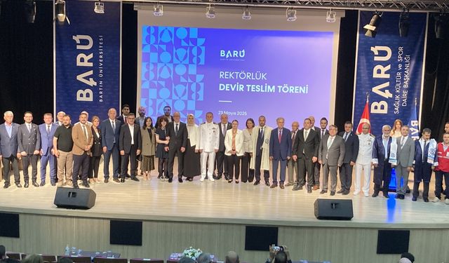 BARÜ'de rektörlük devir teslim töreni yapıldı