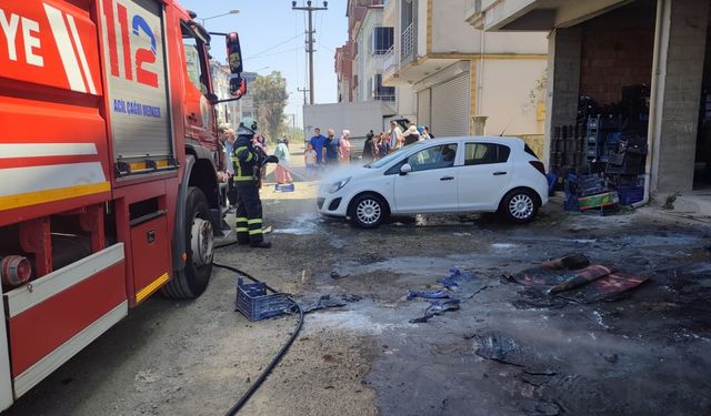Çarşamba'da çıkan yangın söndürüldü