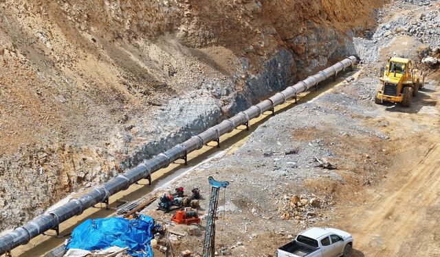 Gümüşhane'deki Aşut Göleti'nde çalışmalar devam ediyor