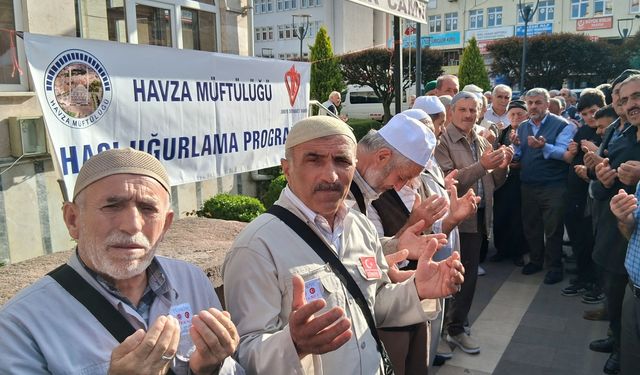 Havza'da hacı adayları uğurlandı