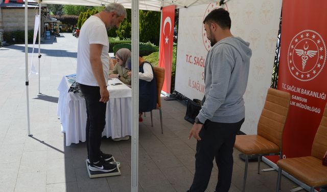 Havza’da obeziteyle mücadele stantı kuruldu
