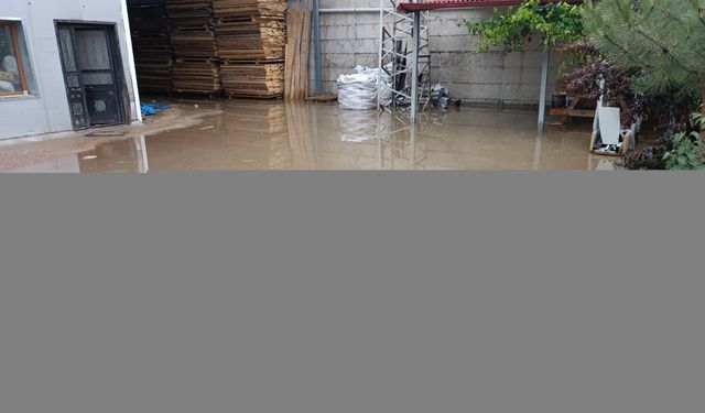 Kastamonu'da sağanak nedeniyle bazı fabrikaları su bastı