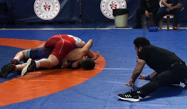 Okul Sporları Küçük Erkekler Türkiye Güreş Şampiyonası Düzce'de sona erdi