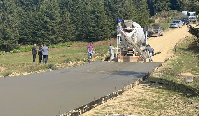 Piraziz'de yayla yolunda çalışma başlatıldı