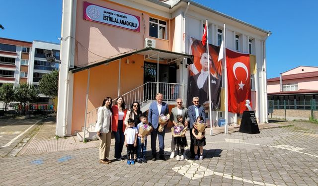 Samsun’da anaokulu öğrencileri 220 kilo atık pil topladı
