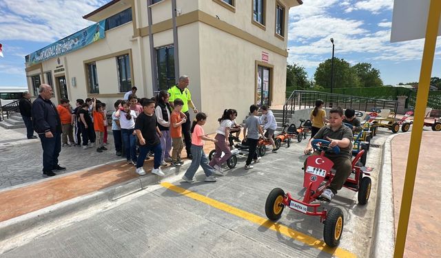 Samsun'da Çocuk Eğitim Parkı'nda öğrencilere eğitim verilmeye başlandı