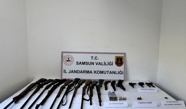 Samsun'da kaçak silah ticareti operasyonunda 2 zanlı yakalandı