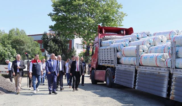 Samsun'da örtü altı üretim yapan 191 çiftçinin sera naylonu yenilendi