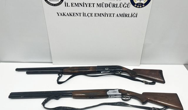 Samsun'da ruhsatsız 2 tüfek ele geçirildi