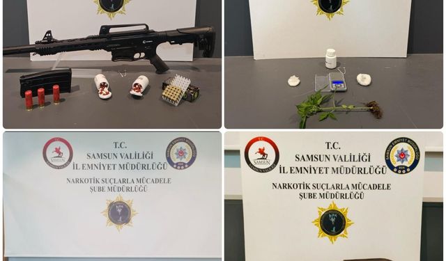 Samsun'da uyuşturucu operasyonunda 4 zanlı yakalandı