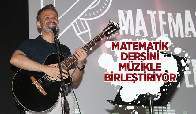Çayeli'nde müzikle matematiği sevdiren öğretmen ortaokul öğrencilerine konser verdi