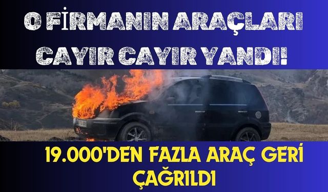 O Firmanın Araçları Cayır Cayır Yandı! 19.000'den Fazla Araç Geri Çağrıldı