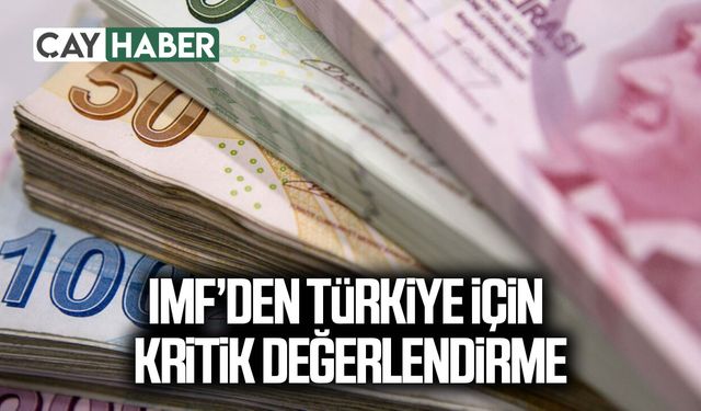 IMF’den Türkiye için kritik değerlendirme