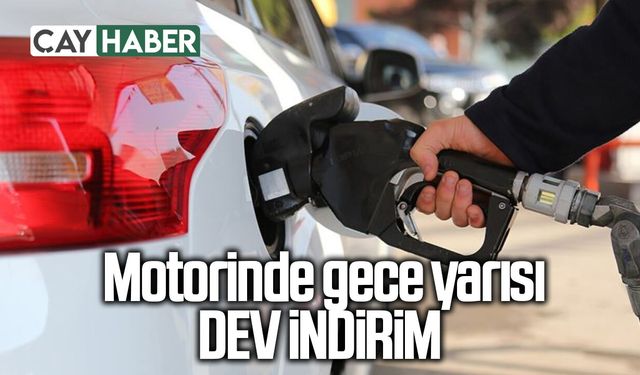 Motorinde gece yarısı dev indirim