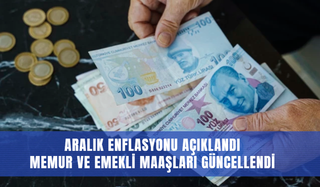 Aralık Enflasyonu Açıklandı: Memur ve Emekli Maaşları güncellendi