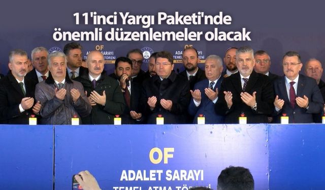 Adalet Bakanı Tunç, Of Adalet Sarayı'nın temel atma törenine katıldı