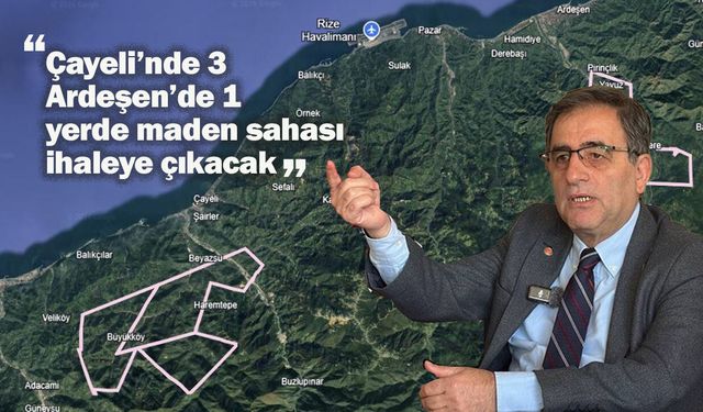 CHP Rize İl Başkanı Deniz: Maden ihalelerine geçit vermeyeceğiz