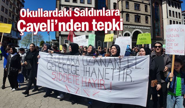 Çayeli’nde “okullarda şiddete hayır” yürüyüşü
