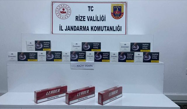 Rize’de kaçakçılık operasyonu: 320 paket sigara ve kaçak alkol ele geçirildi