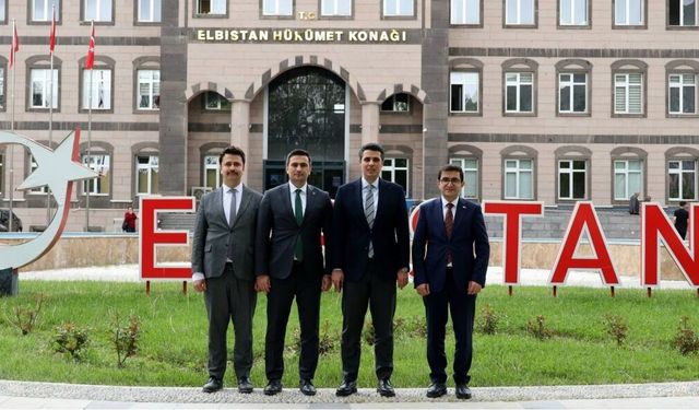 Çayelili Kaymakamlardan Elbistan Kaymakamı Demirel’e ziyaret