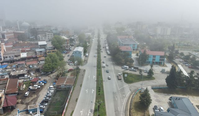 Samsun'da sis etkili oldu