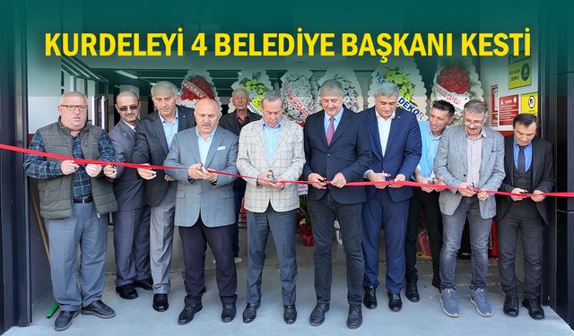 Çayeli’nde yeni işletme hizmete açıldı: Kurdeleyi 4 Belediye Başkanı kesti