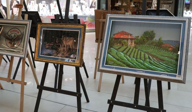 Rize'de el sanatları sergisi açıldı: Hükümlülerin eserleri beğeni topladı