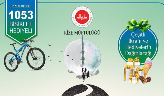 Rize'de Yaz Kur'an Kursları başlıyor: 1053 bisiklet ve sürpriz hediyeler öğrencileri bekliyor