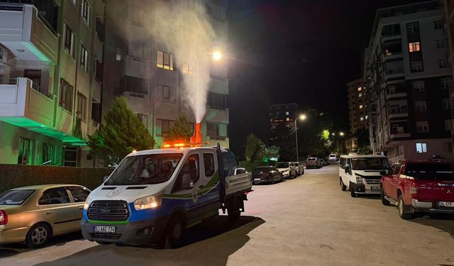 Rize'de gece ilaçlama çalışmaları aralıksız devam ediyor