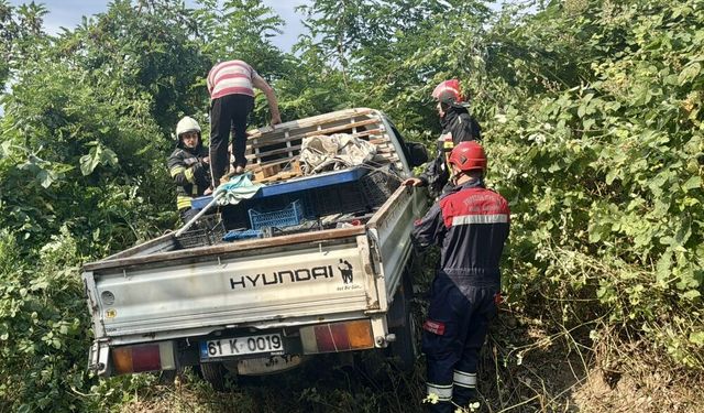 Trabzon'da kaza yapan alkollü sürücünün ehliyetine el konuldu
