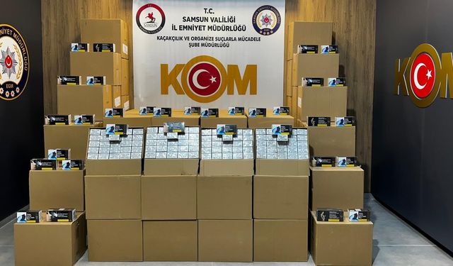 1 milyon 350 bin kaçak makaron ele geçirildi: 2 gözaltı