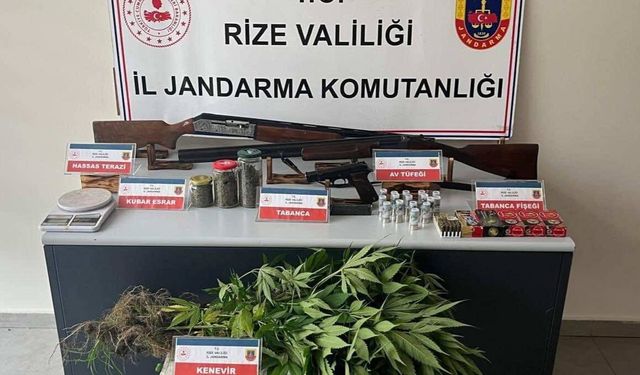 Rize'de uyuşturucu satıcıları ve aranan şüphelilere yönelik operasyon: 6 gözaltı