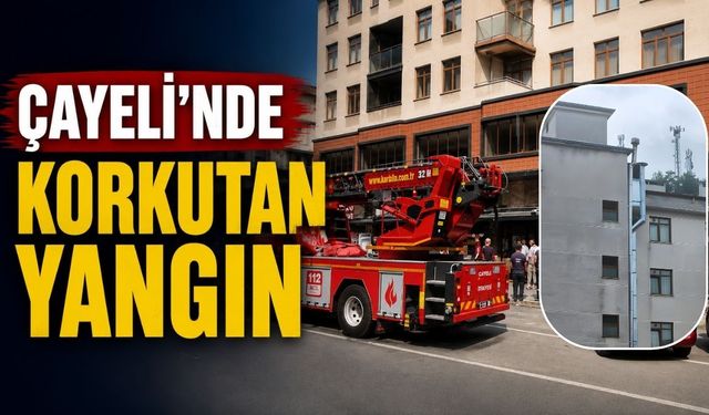 Çayeli’nde korkutan yangın: Lokantanın bacası alev aldı