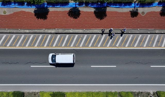 Karadeniz Sahil Yolu'ndaki kaldırımlarda fındık kurutma mesaisi