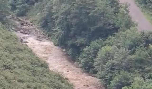 Görele’de 3 Kişinin Hayatını Kaybettiği Derede Suyun Yükseldiği Anlar Kamerada