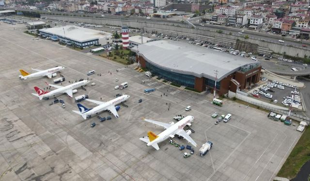 Trabzon Havalimanı'nda trafik rekoru