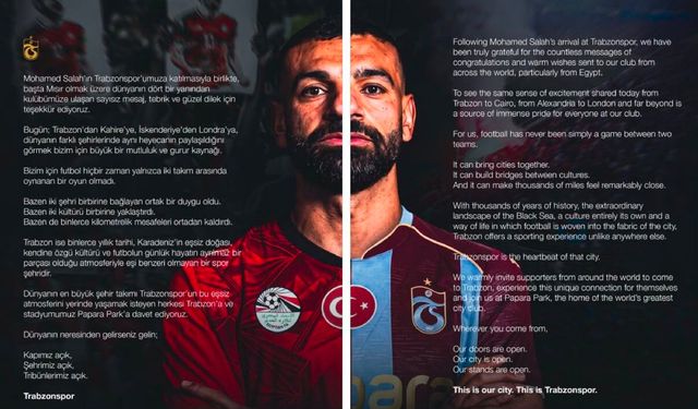 Trabzonspor'dan dünyaya Salah daveti: Kapımız, şehrimiz, tribünlerimiz açık