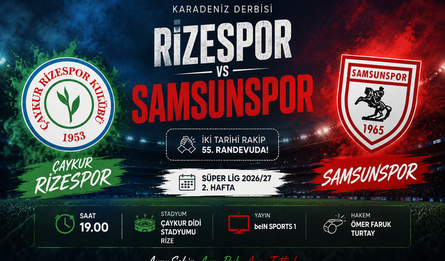 Çaykur Rizespor - Samsunspor Derbisinde 55. Randevu