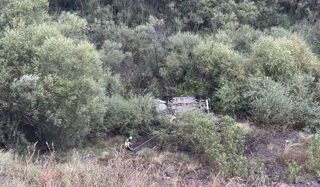 Erzurum'da şarampole devrilen otomobilin sürücüsü öldü