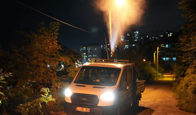 Rize’de Gece İlaçlama Çalışmaları Aralıksız Sürüyor